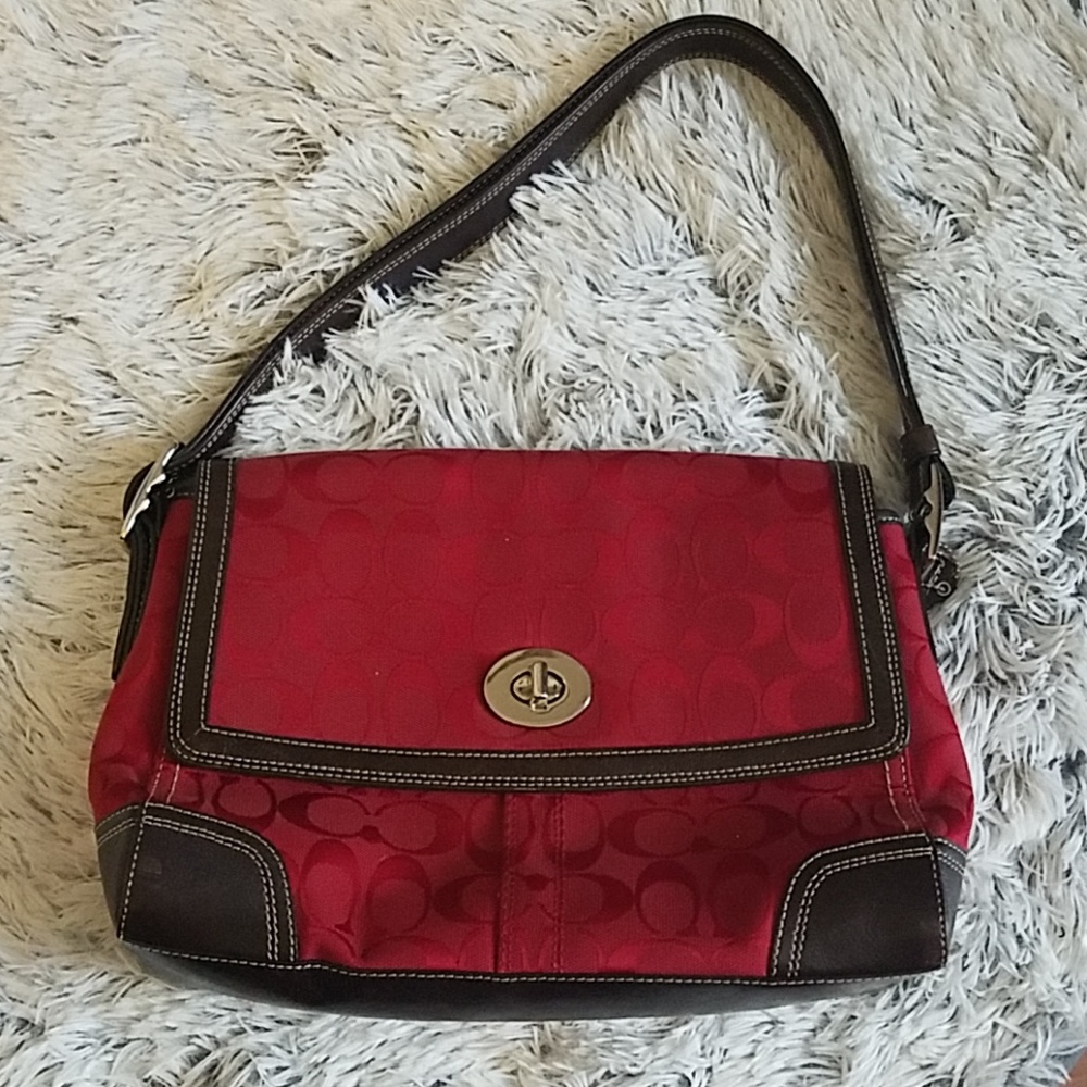 EUC Beautiful Red Coach Bag